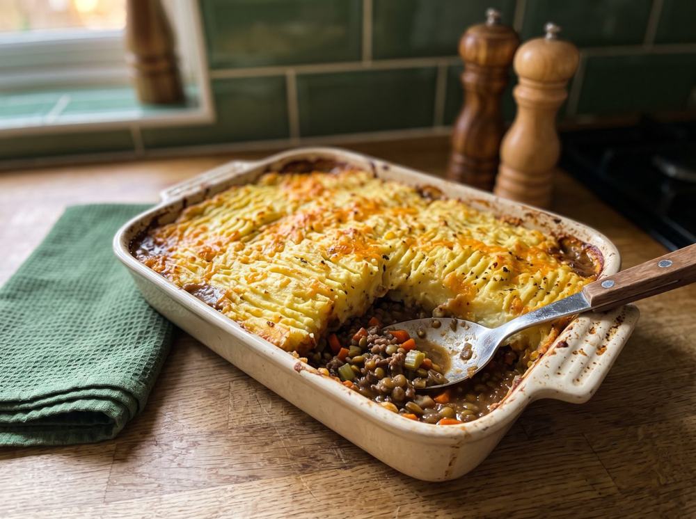 Lentil cottage pie